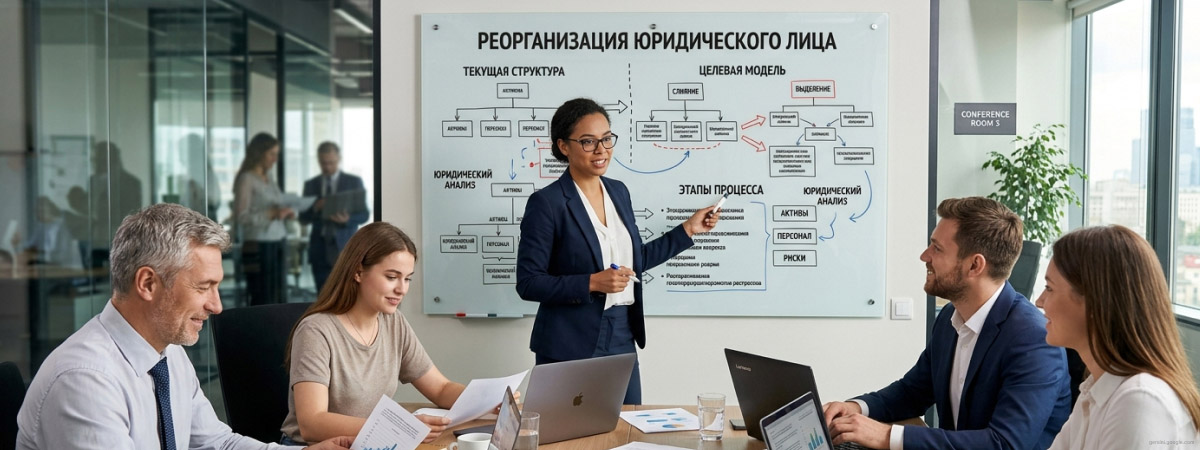 Реорганизация юридического лица (ООО, АО, ПАО)